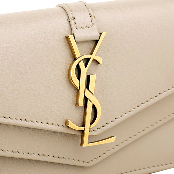 Saint Laurent Sulpice Card Case Leather Beige - Picture 7 of 7